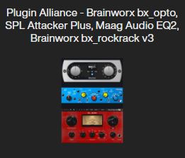 Plugin Alliance Brainworx bx_opto, SPL Attacker Plus, Maag Audio E